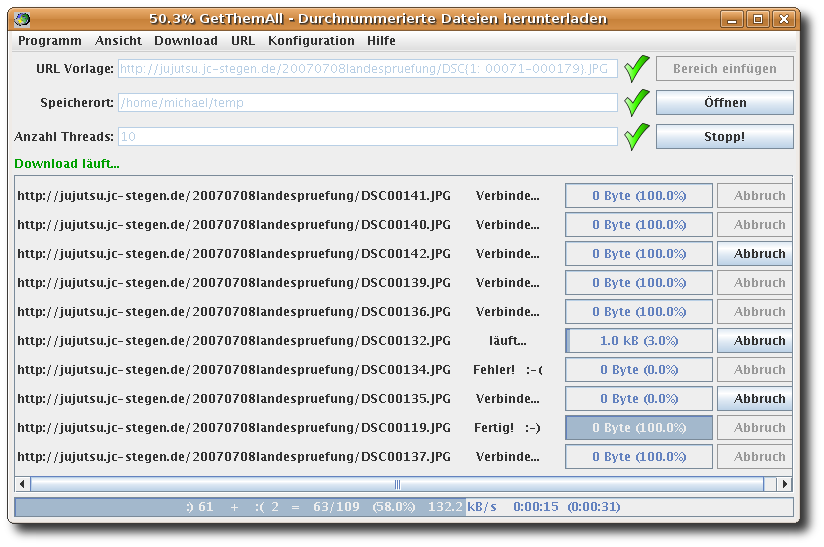 Screenshot von GetThemAll